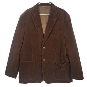 Andrew‎ Fezza Jacket Mens XL Brown Corduroy Sport Coat Blazer 100% Cotton Work